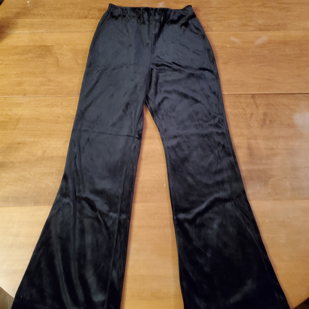 LA Movers Girls Black Velour Pants